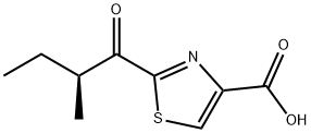 4-Thiazolecarboxylic acid, 2-(2-methyl-1-oxobutyl)-, (S)- (9CI) Struktur