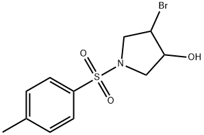 3-Pyrrolidinol, 4-bromo-1-[(4-methylphenyl)sulfonyl]- Struktur