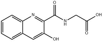 Glycine, N-[(3-hydroxy-2-quinolinyl)carbonyl]- Struktur