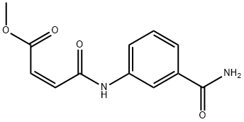 2-Butenoic acid, 4-[[3-(aminocarbonyl)phenyl]amino]-4-oxo-, methyl ester, (2Z)- Struktur