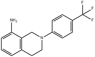 8-Isoquinolinamine, 1,2,3,4-tetrahydro-2-[4-(trifluoromethyl)phenyl]- Struktur