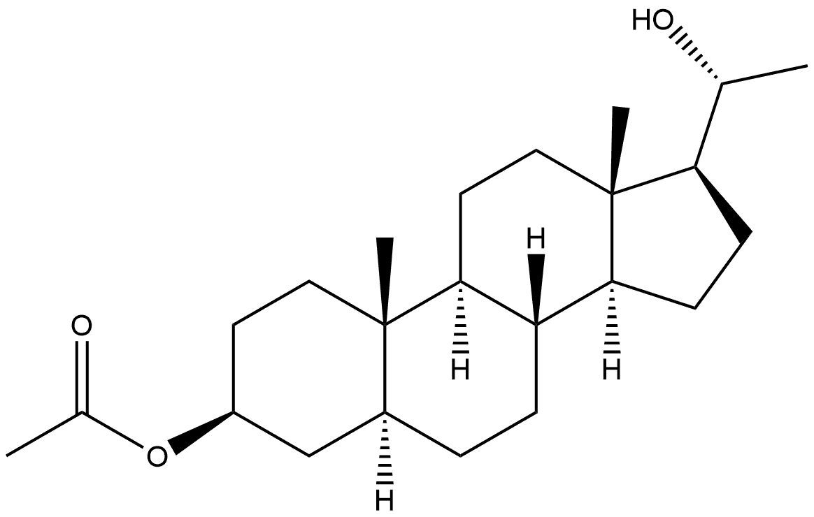 Pregnane-3,20-diol, 3-acetate, (3β,5α,20R)- Struktur