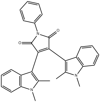 3,4-BIS-(1,2-DIMETHYL-1 H-INDOL-3-YL)-1-PHENYL-PYRROLE-2,5-DIONE Struktur