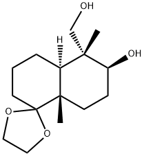 Spiro[1,3-dioxolane-2,1'(2'H)-naphthalene]-5'-methanol, octahydro-6'-hydroxy-5',8'a-dimethyl-, (4'aS,5'R,6'S,8'aS)-