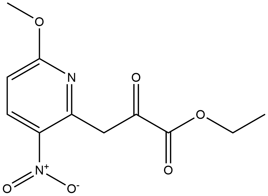 2-Pyridinepropanoic acid, 6-methoxy-3-nitro-α-oxo-, ethyl ester Struktur