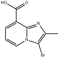 3-bromo-2-methylimidazo[1,2-a]pyridine-8-carboxylic acid Struktur