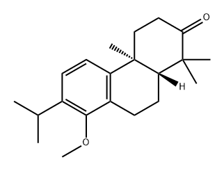 2(1H)-Phenanthrenone, 3,4,4a,9,10,10a-hexahydro-8-methoxy-1,1,4a-trimethyl-7-(1-methylethyl)-, (4aS,10aR)- Struktur