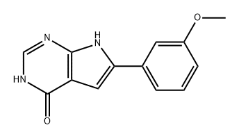 4H-Pyrrolo[2,3-d]pyrimidin-4-one, 3,7-dihydro-6-(3-methoxyphenyl)- Struktur