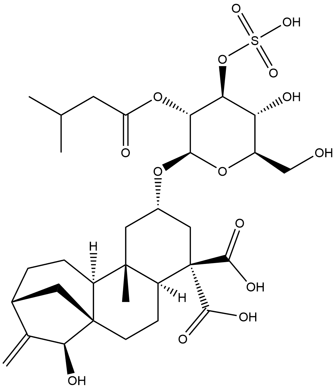 4-Desulfocarboxyatractylic acid Struktur