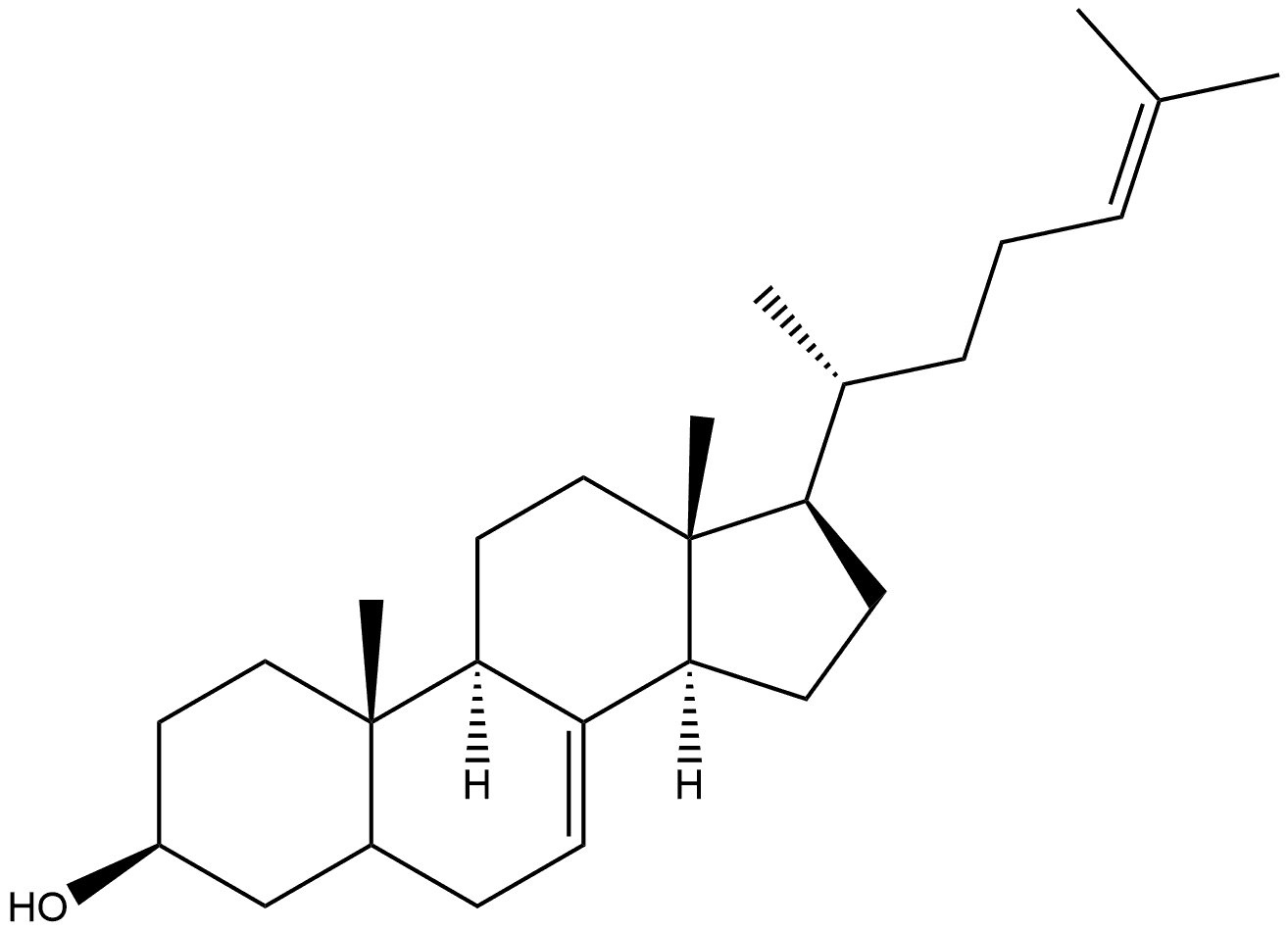 Cholesta-7,24-dien-3-ol, (3β)- Struktur