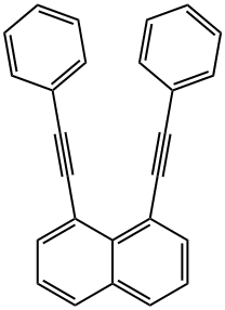 Naphthalene, 1,8-bis(2-phenylethynyl)- Struktur