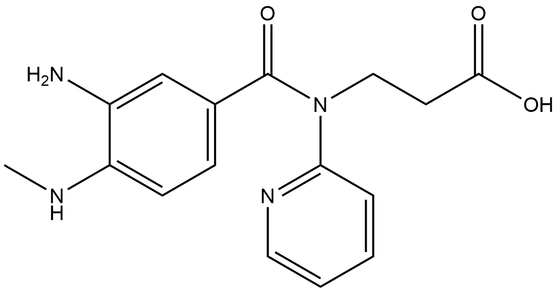 β-Alanine, N-[3-amino-4-(methylamino)benzoyl]-N-2-pyridinyl- Struktur