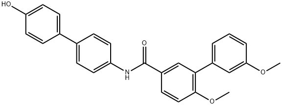 [1,1'-Biphenyl]-3-carboxamide, N-(4'-hydroxy[1,1'-biphenyl]-4-yl)-3',6-dimethoxy- Struktur