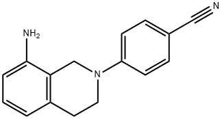 Benzonitrile, 4-(8-amino-3,4-dihydro-2(1H)-isoquinolinyl)- Struktur