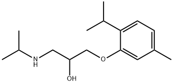 2-Propanol, 1-[(1-methylethyl)amino]-3-[5-methyl-2-(1-methylethyl)phenoxy]- Struktur