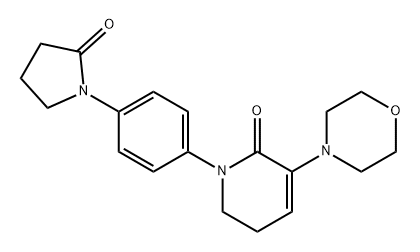 2(1H)-Pyridinone, 5,6-dihydro-3-(4-morpholinyl)-1-[4-(2-oxo-1-pyrrolidinyl)phenyl]- Struktur