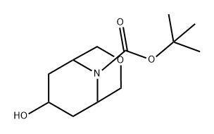 3-Oxa-9-azabicyclo[3.3.1]nonane-9-carboxylic acid, 7-hydroxy-, 1,1-dimethylethyl ester Struktur