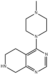 Pyrido[3,4-d]pyrimidine, 5,6,7,8-tetrahydro-4-(4-methyl-1-piperazinyl)- Struktur