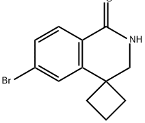 6'-bromo-2',3'-dihydro-1'H-spiro[cyclobutane-1,4'-i
soquinolin]-1'-one Struktur