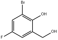 3-Bromo-5-fluoro-2-hydroxybenzyl alcohol Struktur