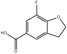 5-Benzofurancarboxylic acid, 7-fluoro-2,3-dihydro- Struktur