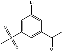 3’-Bromo-5’-(methylsulphonyl)acetophenone Struktur