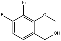 3-Bromo-4-fluoro-2-methoxybenzyl alcohol Structure