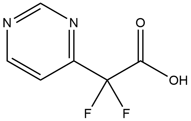 4-Pyrimidineacetic acid, α,α-difluoro- Struktur