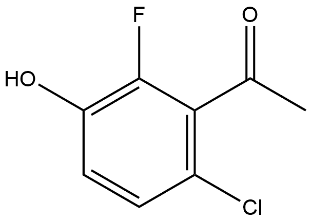 1-(6-chloro-2-fluoro-3-hydroxyphenyl)ethanone Struktur