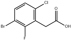 3-Bromo-6-chloro-2-fluorophenylacetic acid Struktur