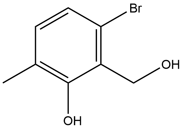 6-Bromo-2-hydroxy-3-methylbenzenemethanol Struktur