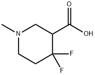 3-Piperidinecarboxylic acid, 4,4-difluoro-1-methyl- Struktur