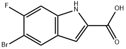 1H-Indole-2-carboxylic acid, 5-bromo-6-fluoro- Struktur