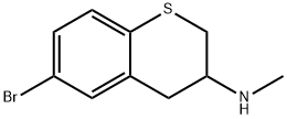 2H-1-Benzothiopyran-3-amine, 6-bromo-3,4-dihydro-N-methyl- Struktur