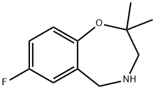 7-fluoro-2,2-dimethyl-2,3,4,5-tetrahydrobenzo[f][1,4]oxazepine Struktur