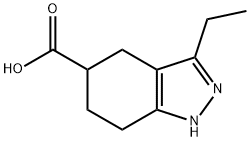 1H-Indazole-5-carboxylic acid, 3-ethyl-4,5,6,7-tetrahydro- Struktur