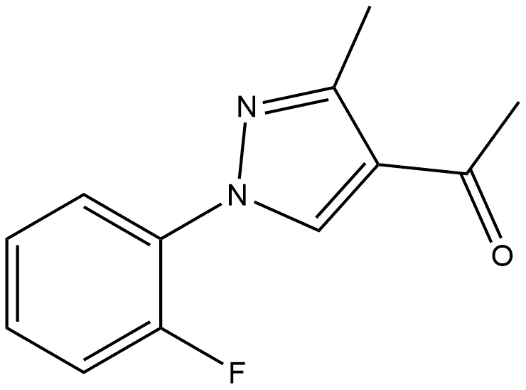 1-[1-(2-Fluorophenyl)-3-methyl-1H-pyrazol-4-yl]ethanone Struktur