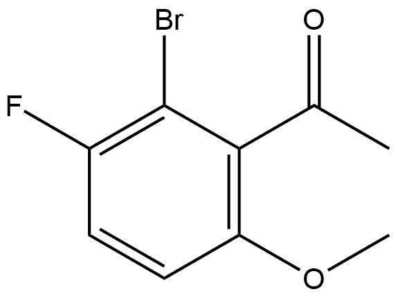 1-(2-Bromo-3-fluoro-6-methoxy-phenyl)-ethanone Struktur