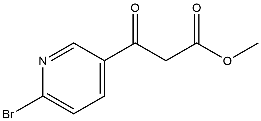 3-Pyridinepropanoic acid, 6-bromo-β-oxo-, methyl ester Struktur