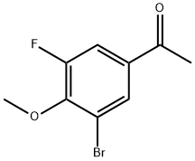 3-Bromo-5-fluoro-4-methoxyacetophenone Struktur