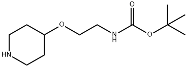 tert-butyl N-[2-(piperidin-4-yloxy)ethyl]carbamate Struktur