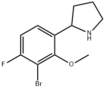 2-(3-bromo-4-fluoro-2-methoxyphenyl)pyrrolidine Struktur