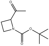 1-Azetidinecarboxylic acid, 2-acetyl-, 1,1-dimethylethyl ester Struktur