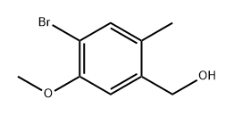 Benzenemethanol, 4-bromo-5-methoxy-2-methyl- Struktur