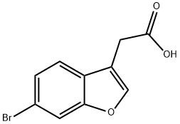 3-Benzofuranacetic acid, 6-bromo- Struktur