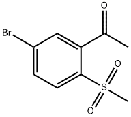 5’-Bromo-2’-(methylsulphonyl)acetophenone Struktur