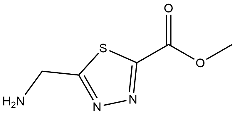 Methyl 5-(aminomethyl)-1,3,4-thiadiazole-2-carboxylate Struktur