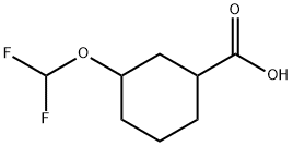 3-(difluoromethoxy)cyclohexanecarboxylic acid Struktur