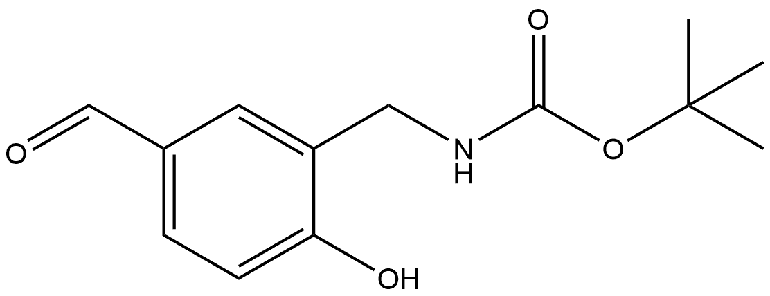 1,1-Dimethylethyl N-[(5-formyl-2-hydroxyphenyl)methyl]carbamate Struktur