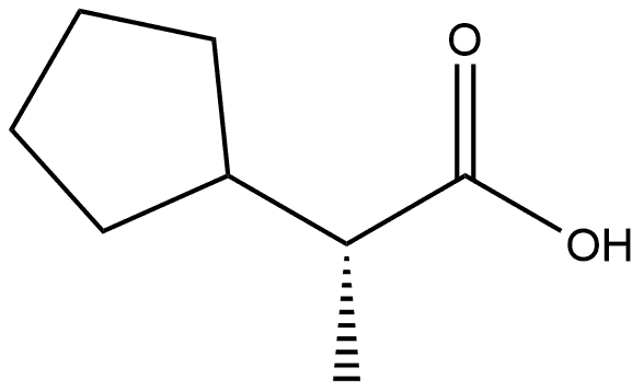 Cyclopentaneacetic acid, α-methyl-, (αR)- Struktur